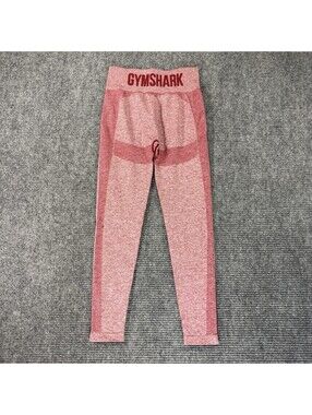 Gymshark Pink Red Marl Flex High Waisted Leggings Small Gym Workout Squat Proof
